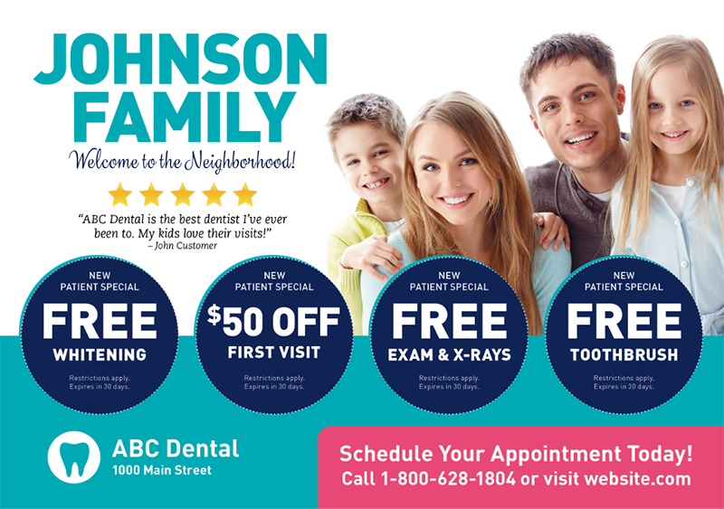 dental postcard example