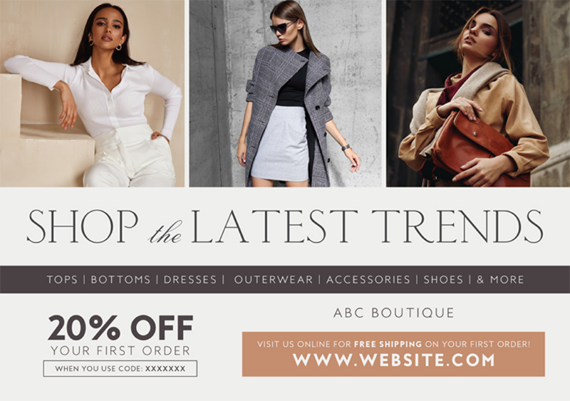 ecommerce postcard example