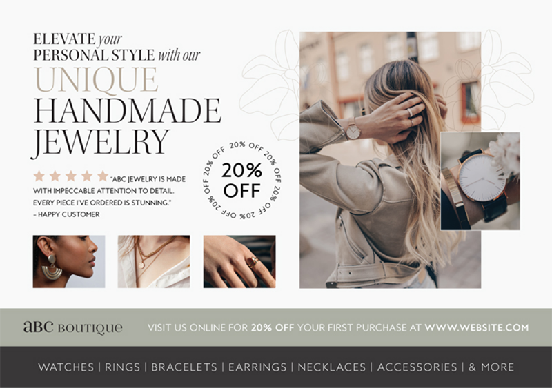 ecommerce postcard example