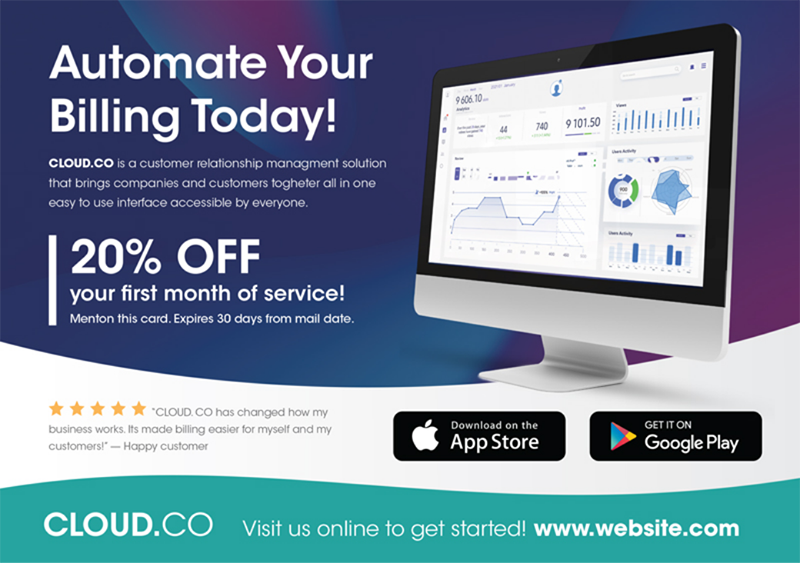 ecommerce postcard example