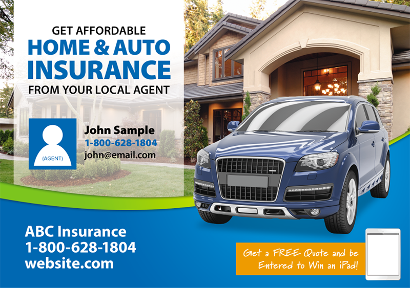 insurance postcard example