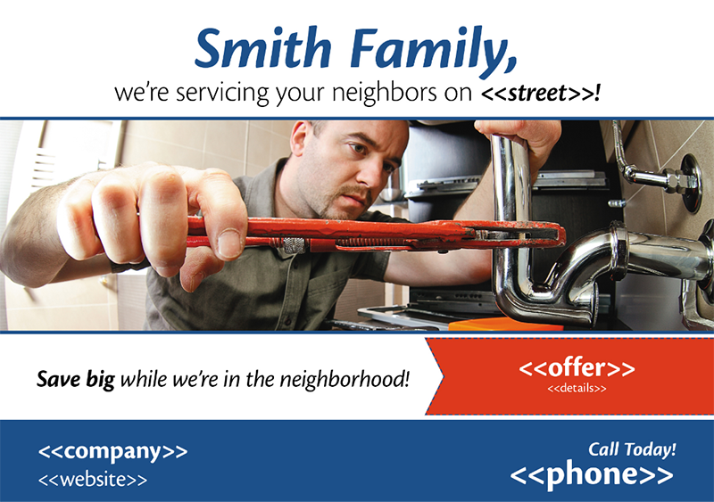 plumbing postcard example