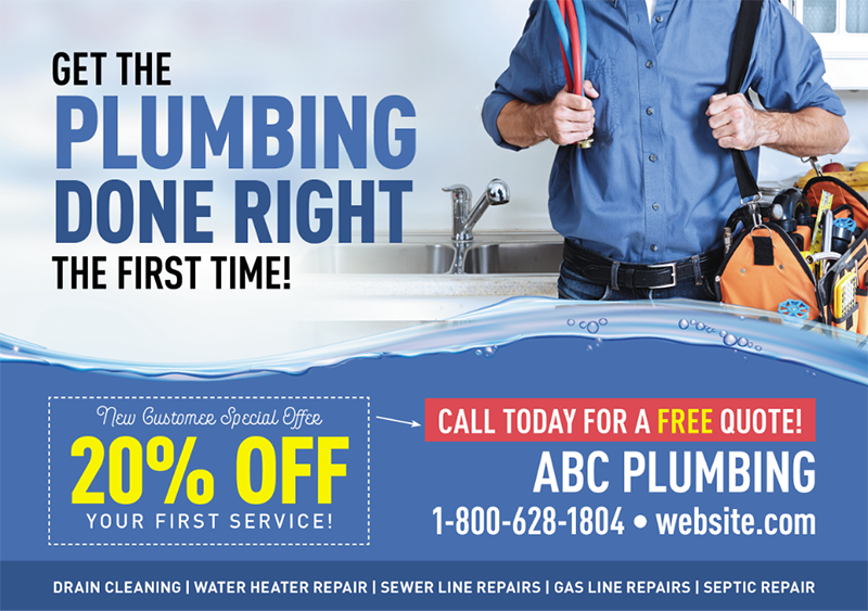 plumbing postcard example