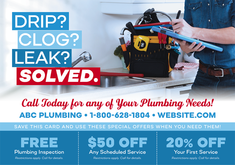 plumbing postcard example