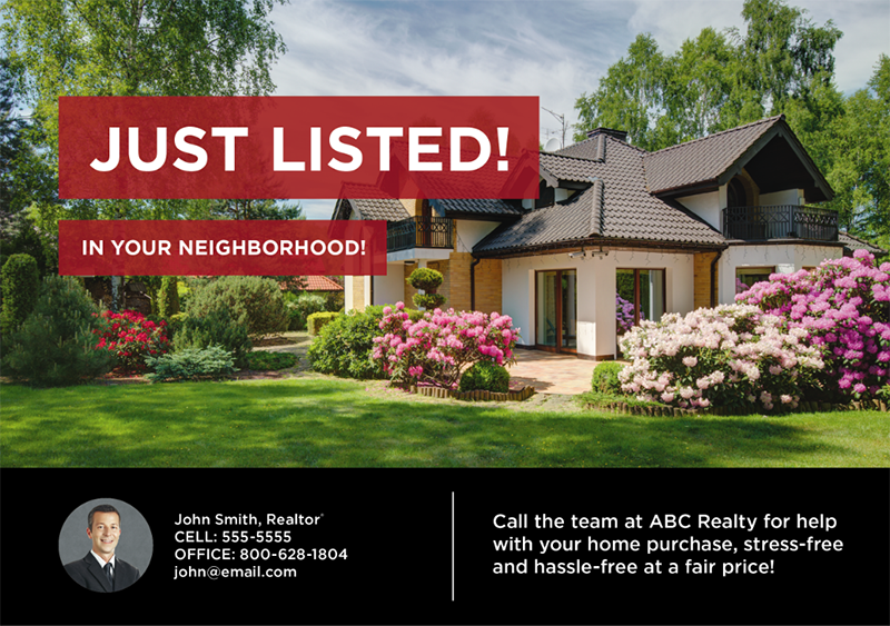 real estate postcard example