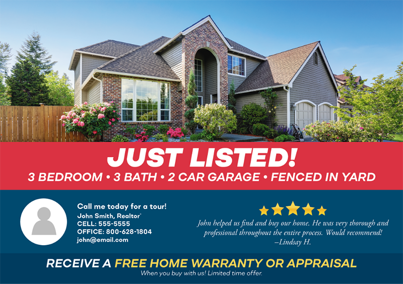 real estate postcard example