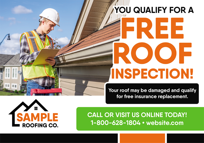 roofing postcard example