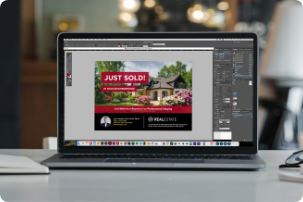 automated postcard api design on laptop