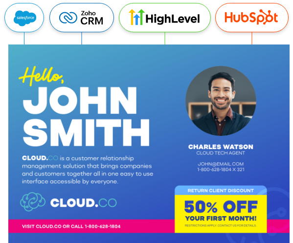 connect your CRM for seamless direct mail automation