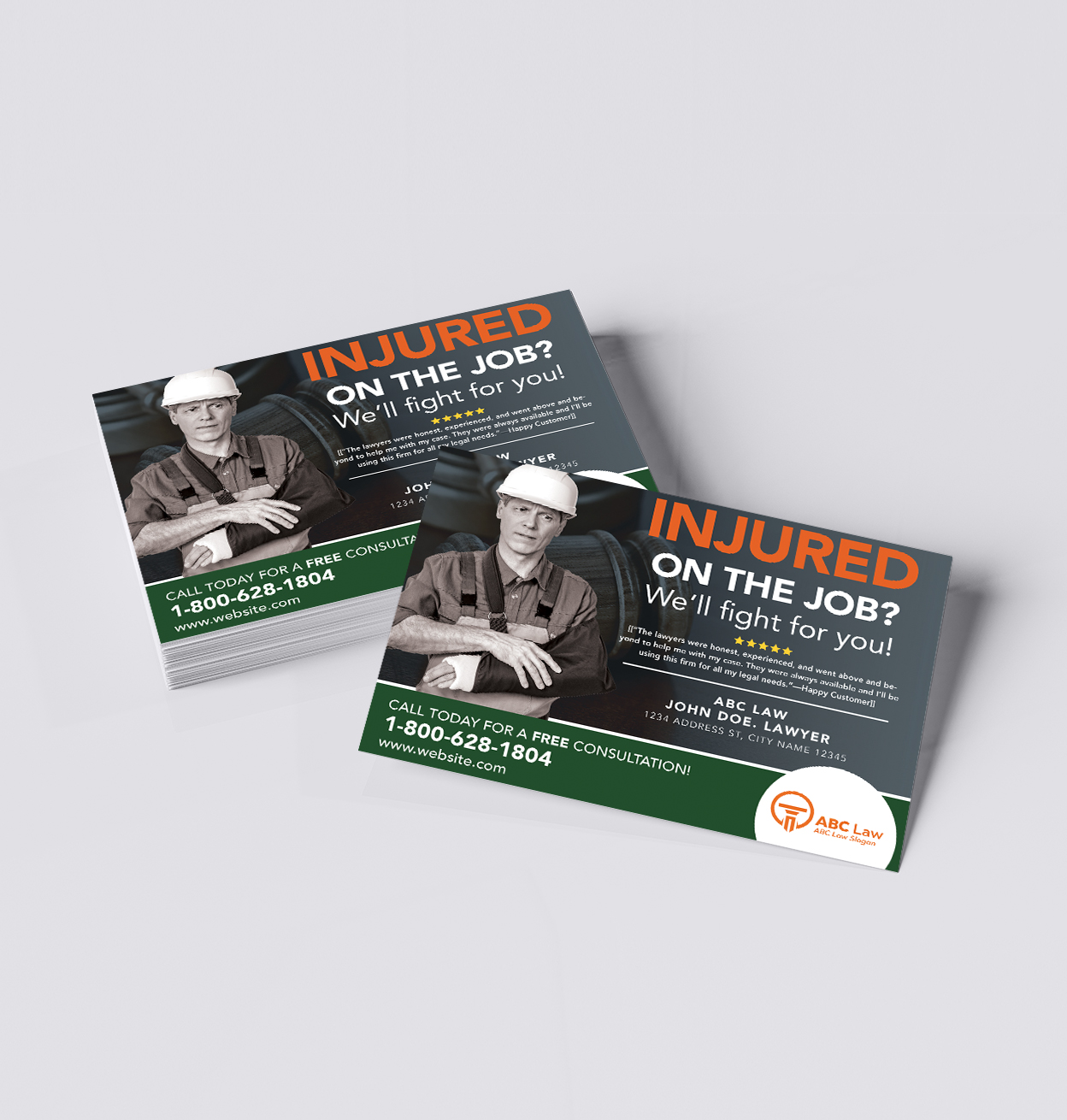 law postcard product sample