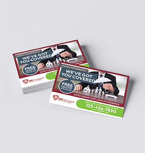 insurance postcard product sample