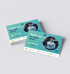 tech postcard product sample